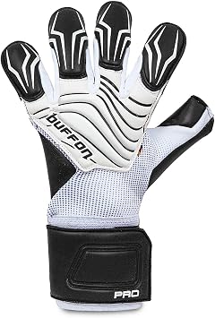 Buffon Atom Professional Goalkeeper Gloves Unisex G-Flat Cut, 3.5 mm German Latex Prime Grip Palm, Outlast Temperature-Regulating Backhand, Punching Zone & Extended