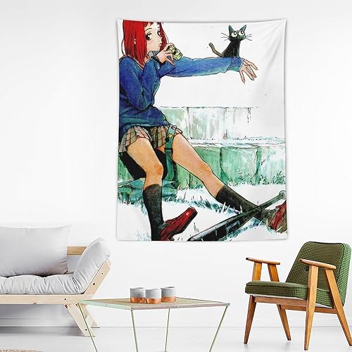 Miniatura 3 de LAHE FLCL - Tapiz de anime (44) impreso en tapiz de pergamino para pared, decoración familiar del hogar, dormitorio, tapices decorativos de 60 x 80