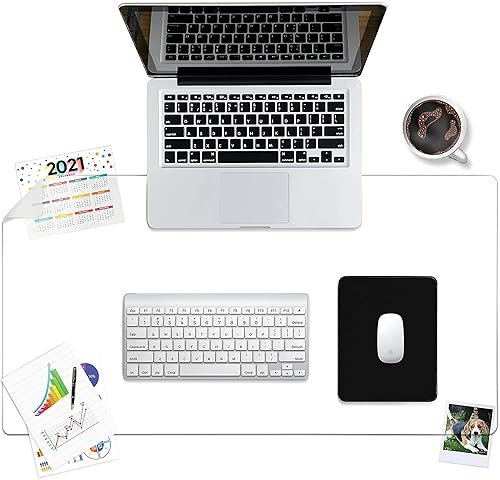 Awnour Clear Desk Pad Blotter on Top of Desks -