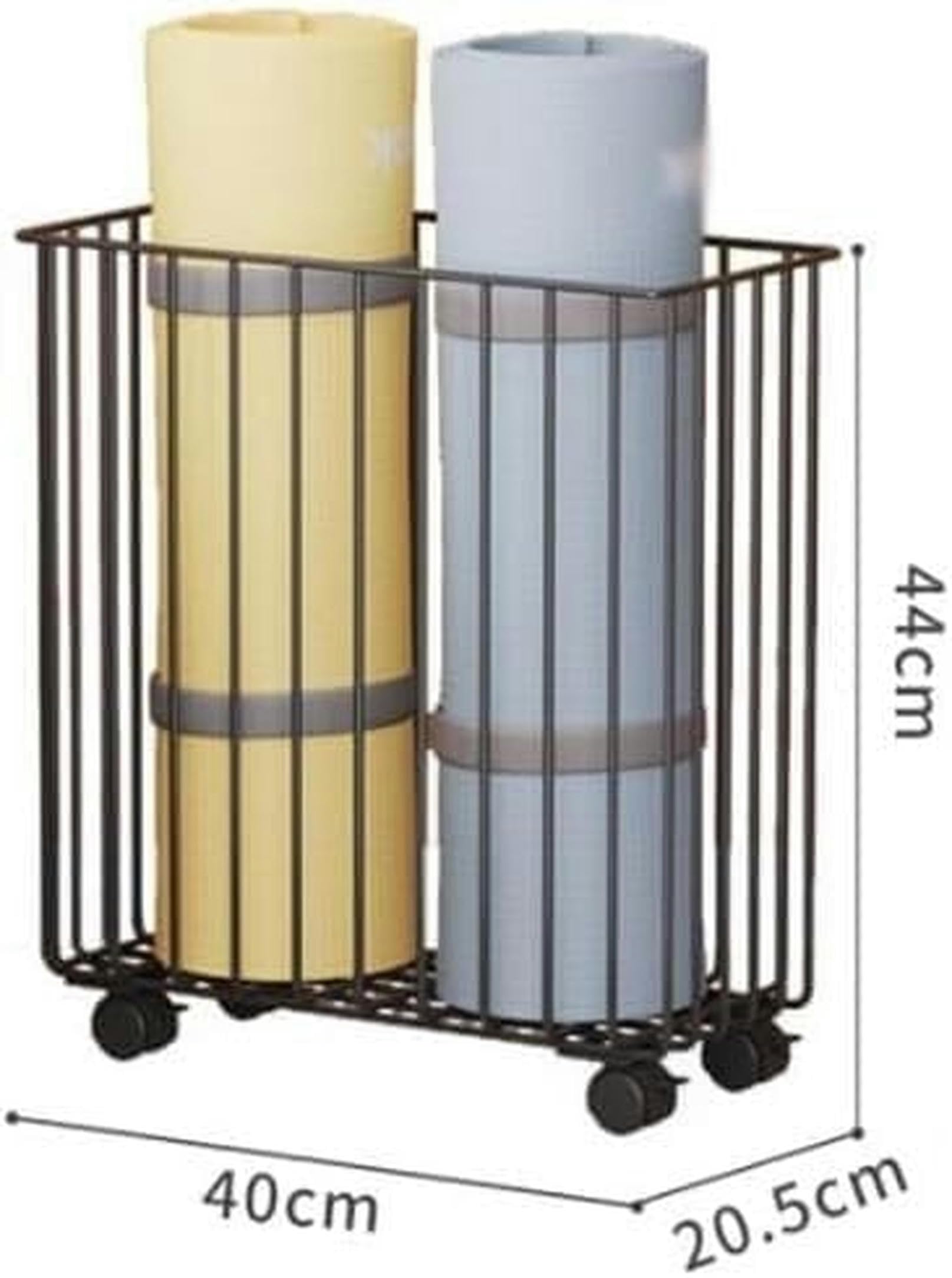 Estante de almacenamiento for gimnasio en casa, soporte for esterilla yoga, organizador, eje espuma extraíble for el hogar, deportivo for fitness, estante estrecho