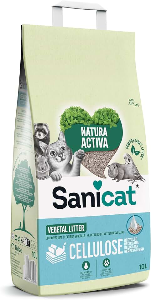 Sanicat Lecho absorbente multipet Natura, celulosa reciclada, 10 L