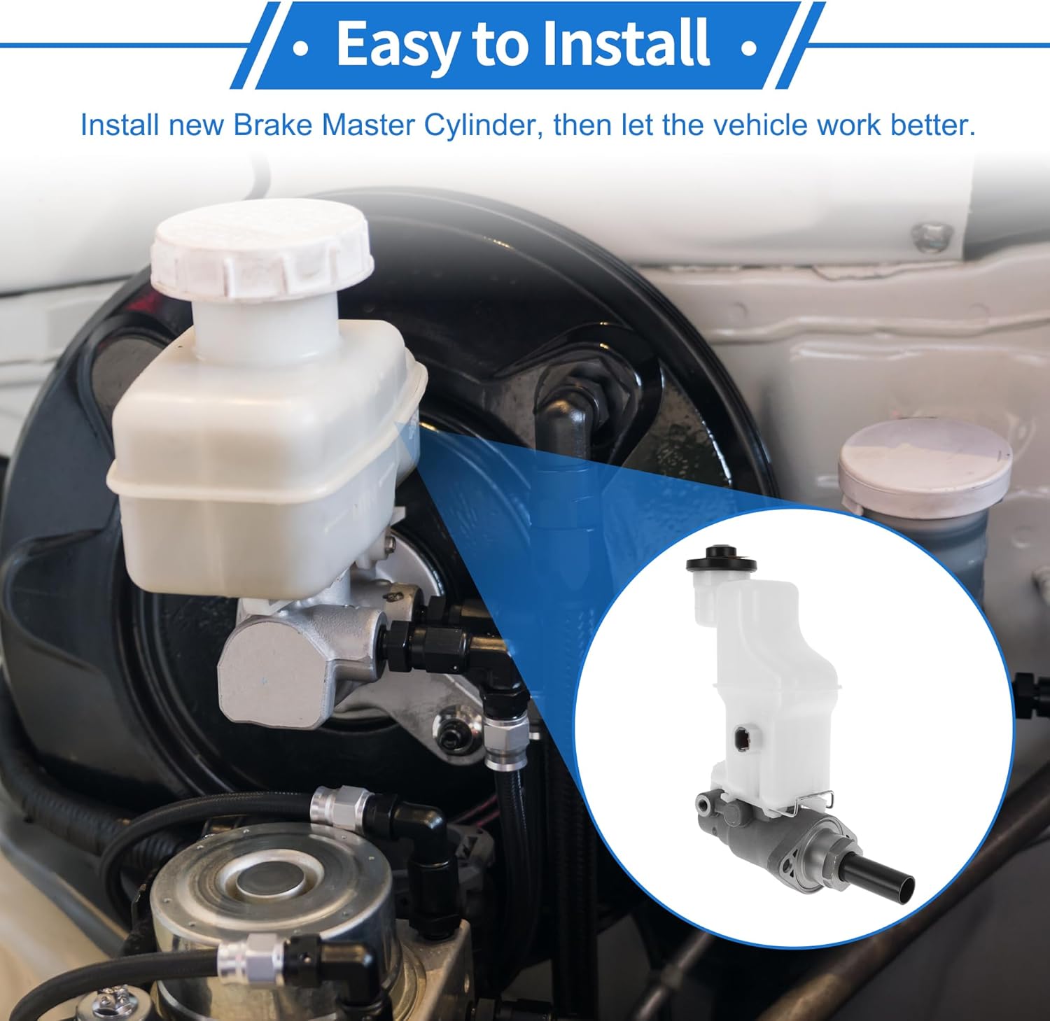 1 Pcs Brake Master Cylinder for Toyota Truck Highlander 2.7L 3.5 l 2004-2007 Durable Engine Compartment Hydraulic Master Cylinder with Reservoir