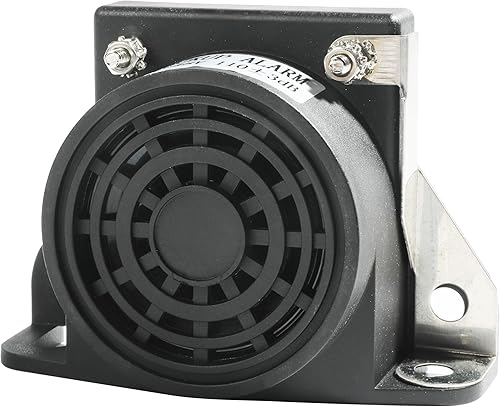 Zlirfy Alarma de respaldo de 107dB 12V-48V CC, alarma de respaldo para camiones, alarma de advertencia inversa de respaldo impermeable, accesorios