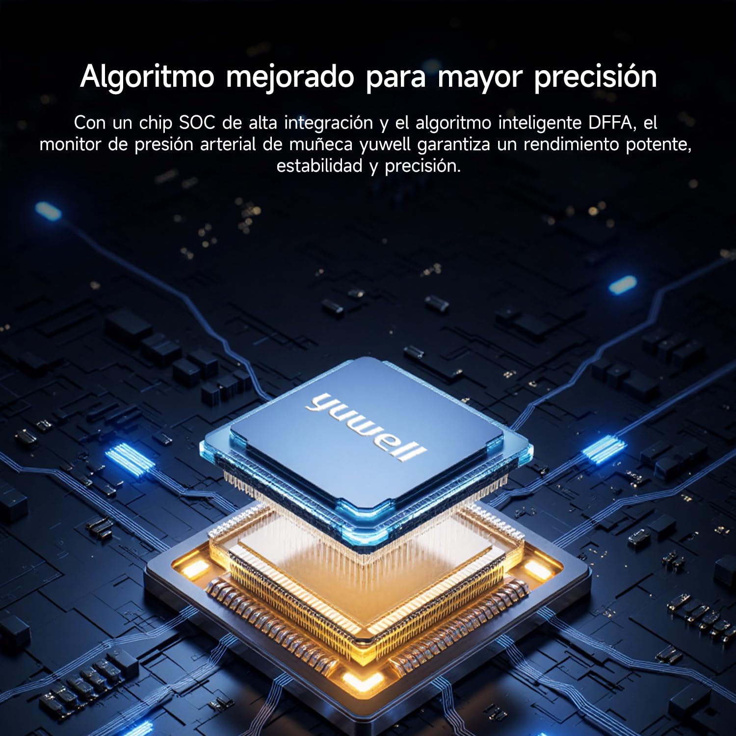 yuwell Tensiómetro de Muñeca Inteligente, con Conexión Bluetooth, Esfigmomanómetro Electrónico con Sensor de Irregularidad del Ritmo Cardíaco, Batería Recargable (YE8800AR)