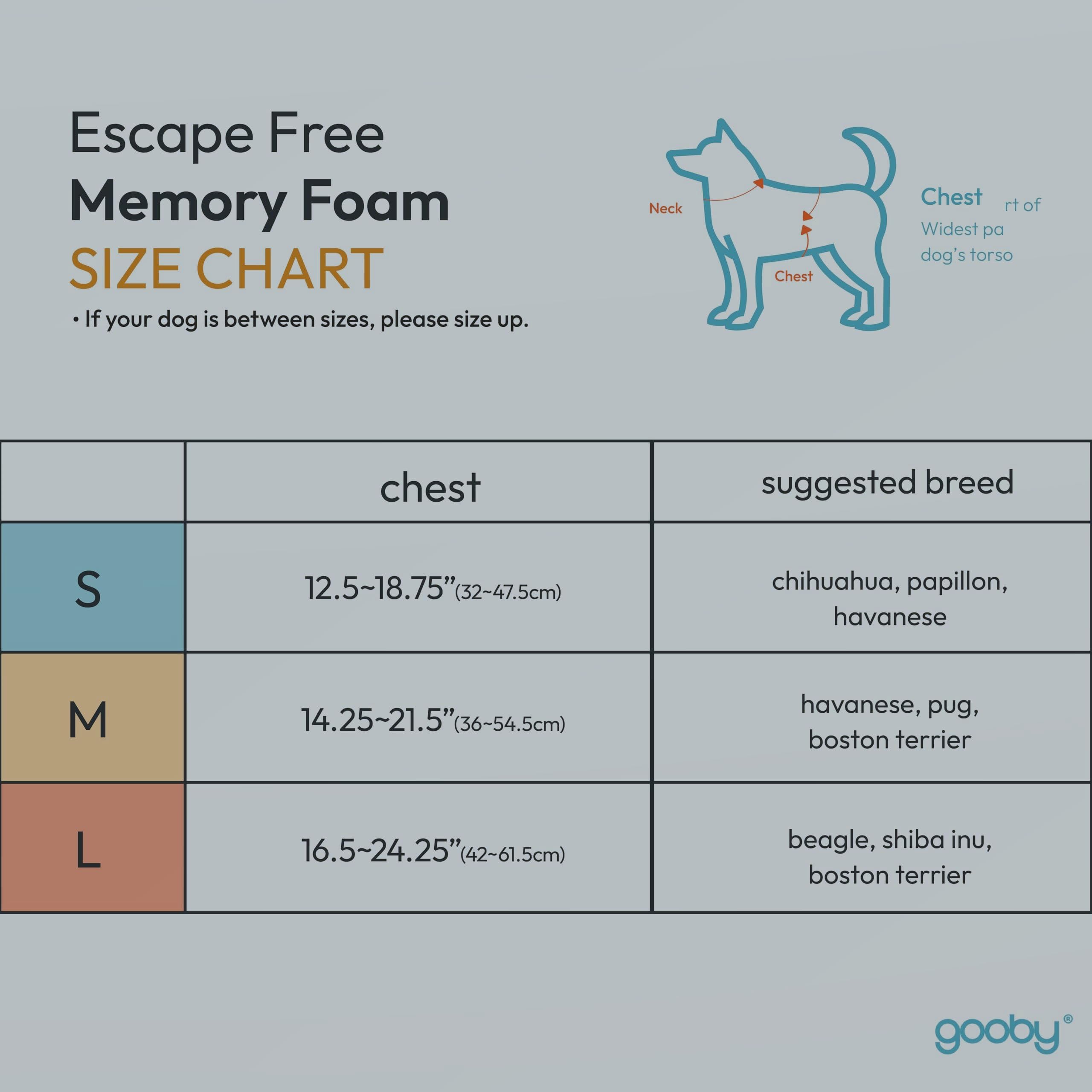 Gooby Escape Free Memory Foam Harness, Small Chest (13-17.2"), Purple