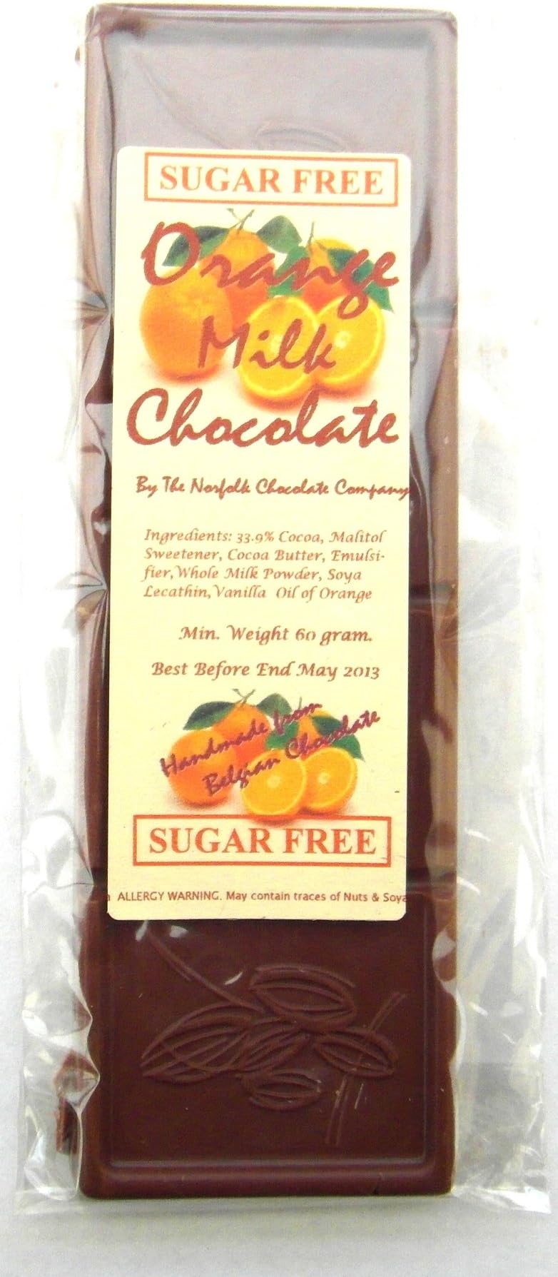 Sugar Free Orange Milk Chocolate 4 x 60g
