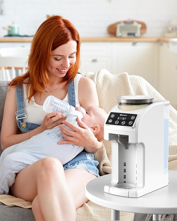 Instant Formula Maker, Automatic Powder Blending for All Brands of Bottles and Formula,Fast and Customizable Formula Dispenser Machine with Accurate Temperature Control for Baby, White