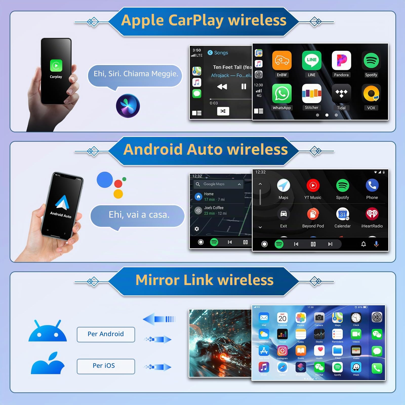 CAMECHO 4G+64G 8Core Qualcomm Android 15 Autoradio per Mercedes Benz Smart Fortwo W451 2011-2015 con Carplay Android Auto, Schermo Auto da 9 Pollici 2Din con GPS WIFI BT FM/RDS DSP SWC Retrocamera+MIC