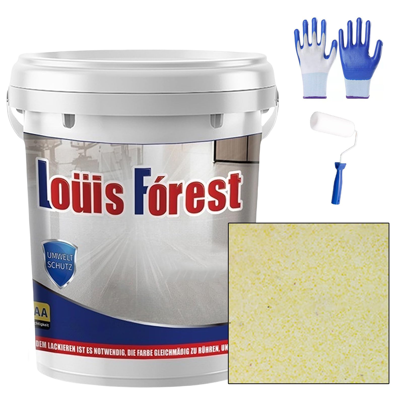 Ravionelle 2026 Upgrade Epoxy Colored Sand Floor Paint, Marble Effect Coating, Non-Slip & Wear-Resistant, Garage, Basement, Concrete & Wood Floors (beige,70oz/2kg)