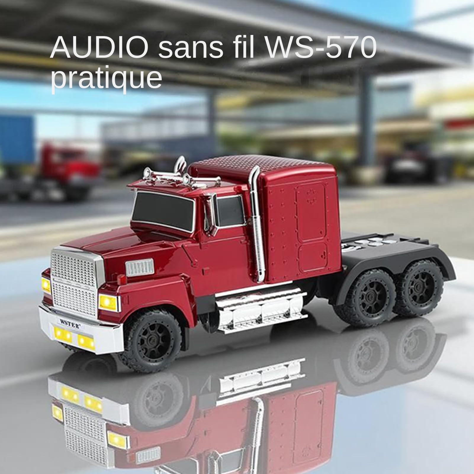 Altoparlanti da Tavolo Cassa a Forma di Camion con Microfono Integrato e | Altoparlante Senza Fili da Viaggio con LED e Radio FM Per Appassionati di Auto, Feste e Viaggio