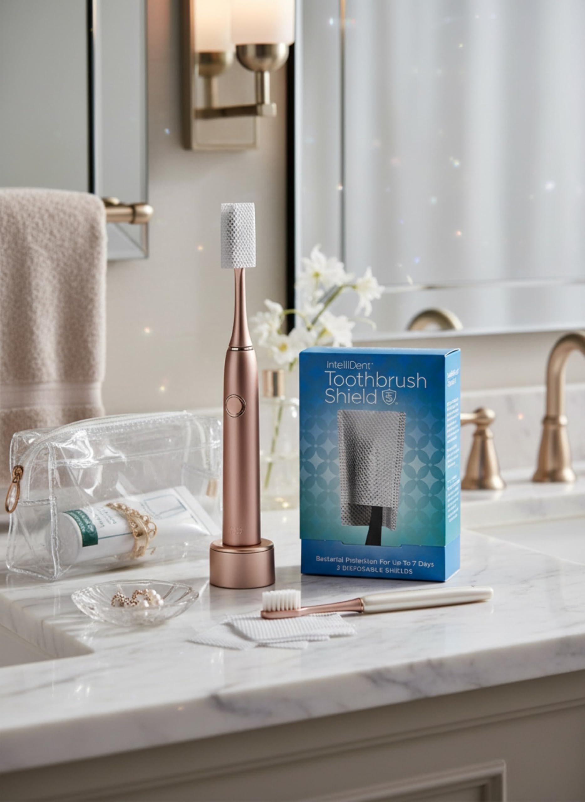 Intellident Protectores de cepillo de dientes, tapas para cabeza de cepillo de dientes, transpirables, de secado rápido y desechables, perfectas para viajes, hogar y oficina, 20 unidades (paquete de