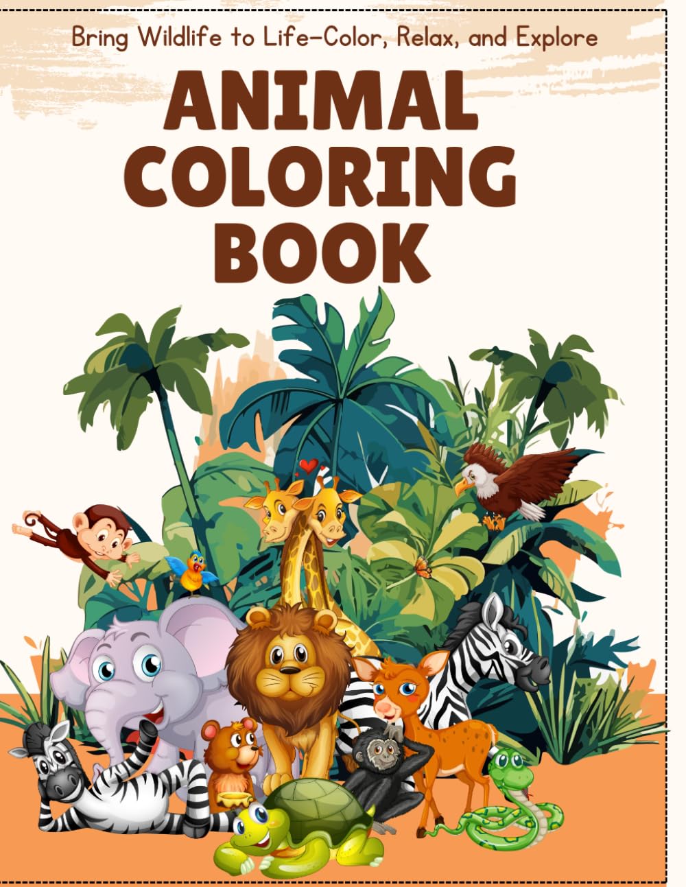 50 Animals Coloring Book & Fun Facts for Kids Learn and Color!: 50 Animals Coloring Book & Fun Facts for Kids