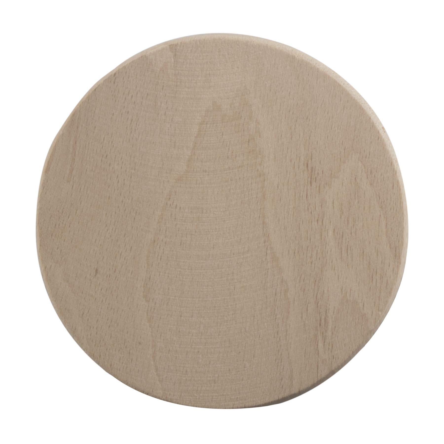 Woodeedoo (1 Pc. Round 9 Cm Wooden Drink Coasters | Decorative Beechwood Natural Unfinished Wood Blanks Circles Tea Coffee Table Cup Mat Slices Shapes | 8 Mm Thick