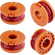 Gentpovth 4 x Spools of Compatible Edging Thread, Diameter 1.65 mm-3.05 m Length Wire Cutting Edging Compatible with Several Models, Replacement Edging Cutters, for Worx Lawn Mowers