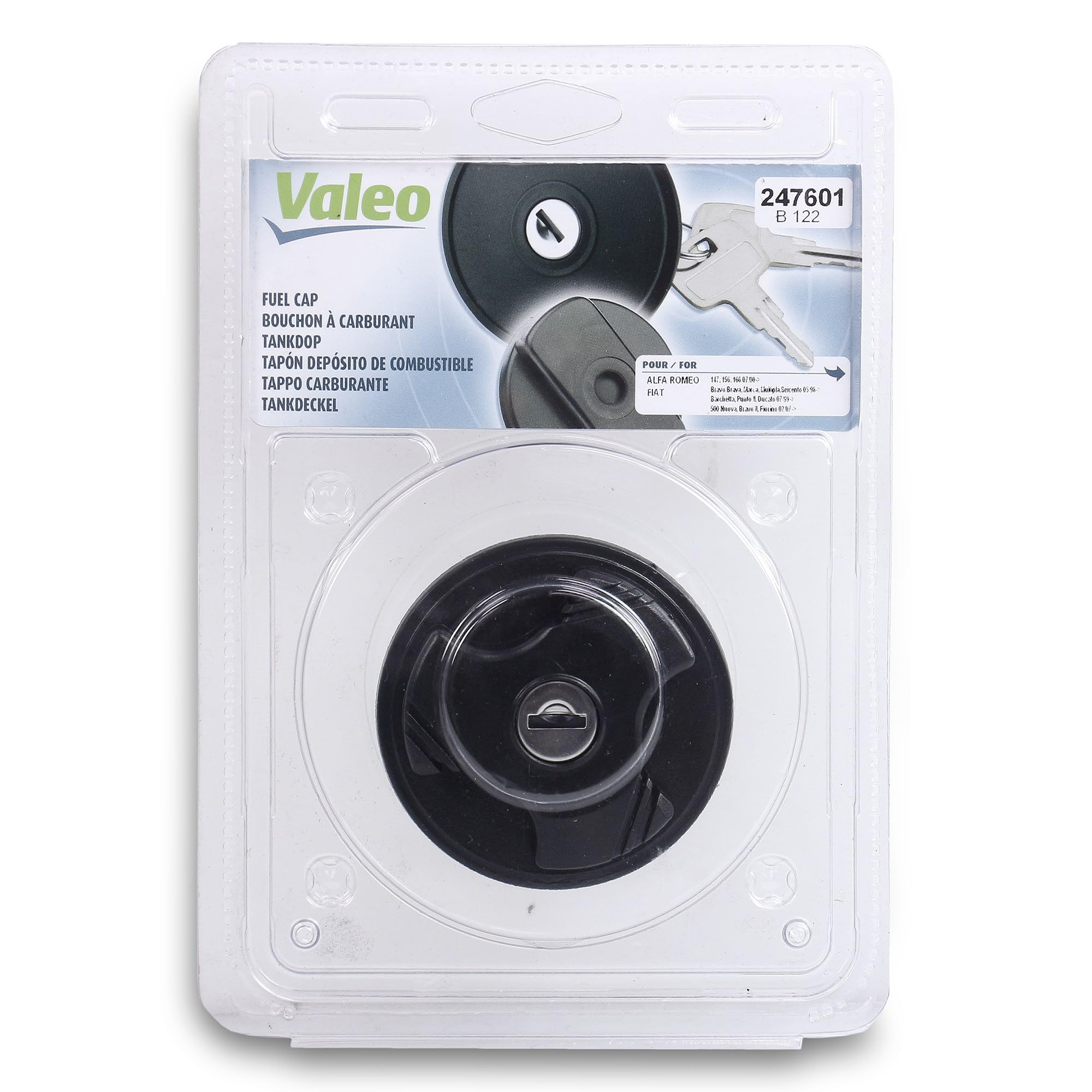 VALEO 247601 Bouchon Unité réservoir (injection d'urée) Bouchon réservoir de carburant, Noir
