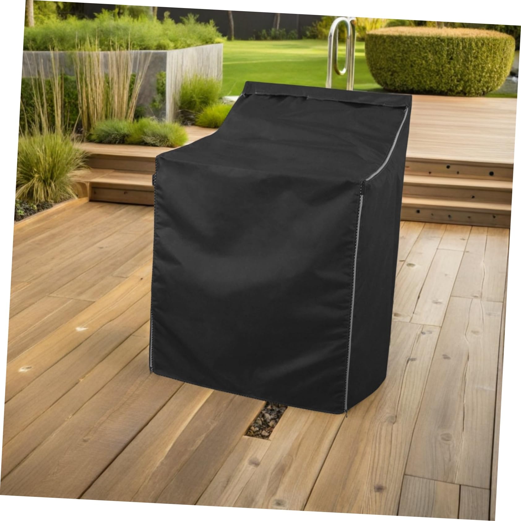 Housse pour Machine à Laver Automatique Imperméable Anti-uv Noire