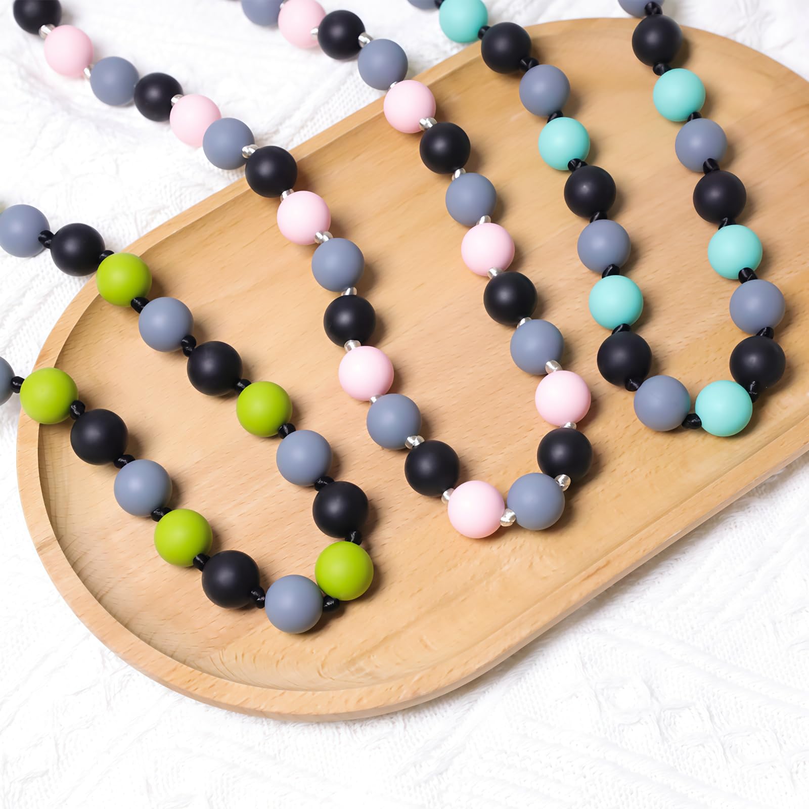 RUIOMII Silicone Sensory Chew Necklace, Chew Necklaces, D - Image 3