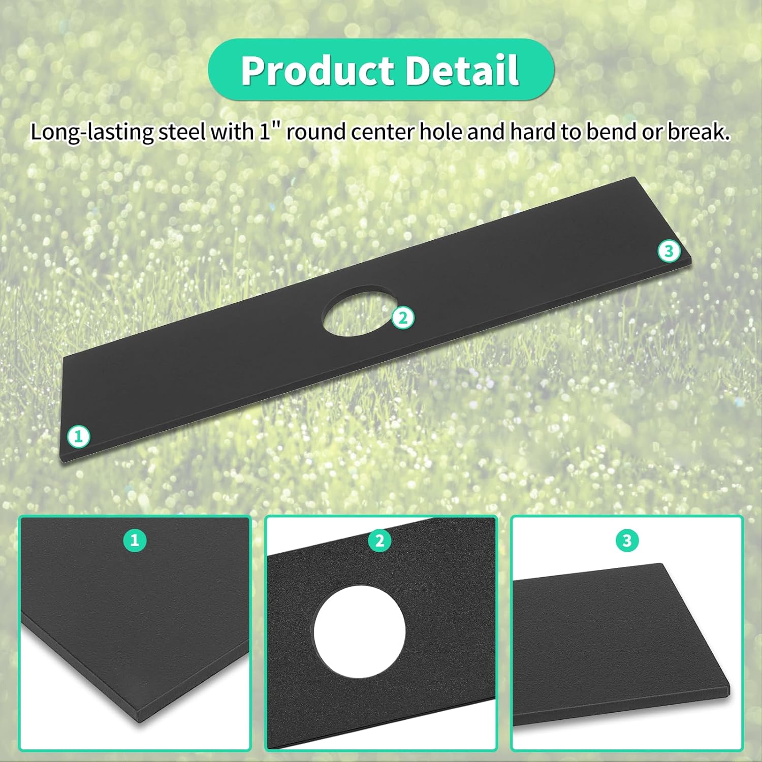 8“ x 2" Universal Edger Blades (1" Center Hole) Compatible with Echo, S tihl, Troy-Bilt, Craftsman, Maruyama Lawn Edger, Replace 613223 237001 720-237-001 4133-713-4101 216062, 100 Pack