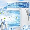 Portable air Conditioners - Rechargeable Personal AC Unit Evaporative Cooler with 3 Speeds, Timer, LED Lights & Aromatherapy, Mini air Cooling Fan for Bedroom Home Office