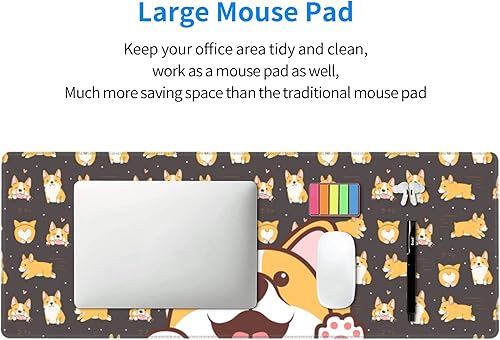 Miniatura 7 de Alfombrilla de mouse grande de mármol azul, alfombrilla de escritorio extendida para juegos, alfombrilla de escritorio de oficina, almohadillas