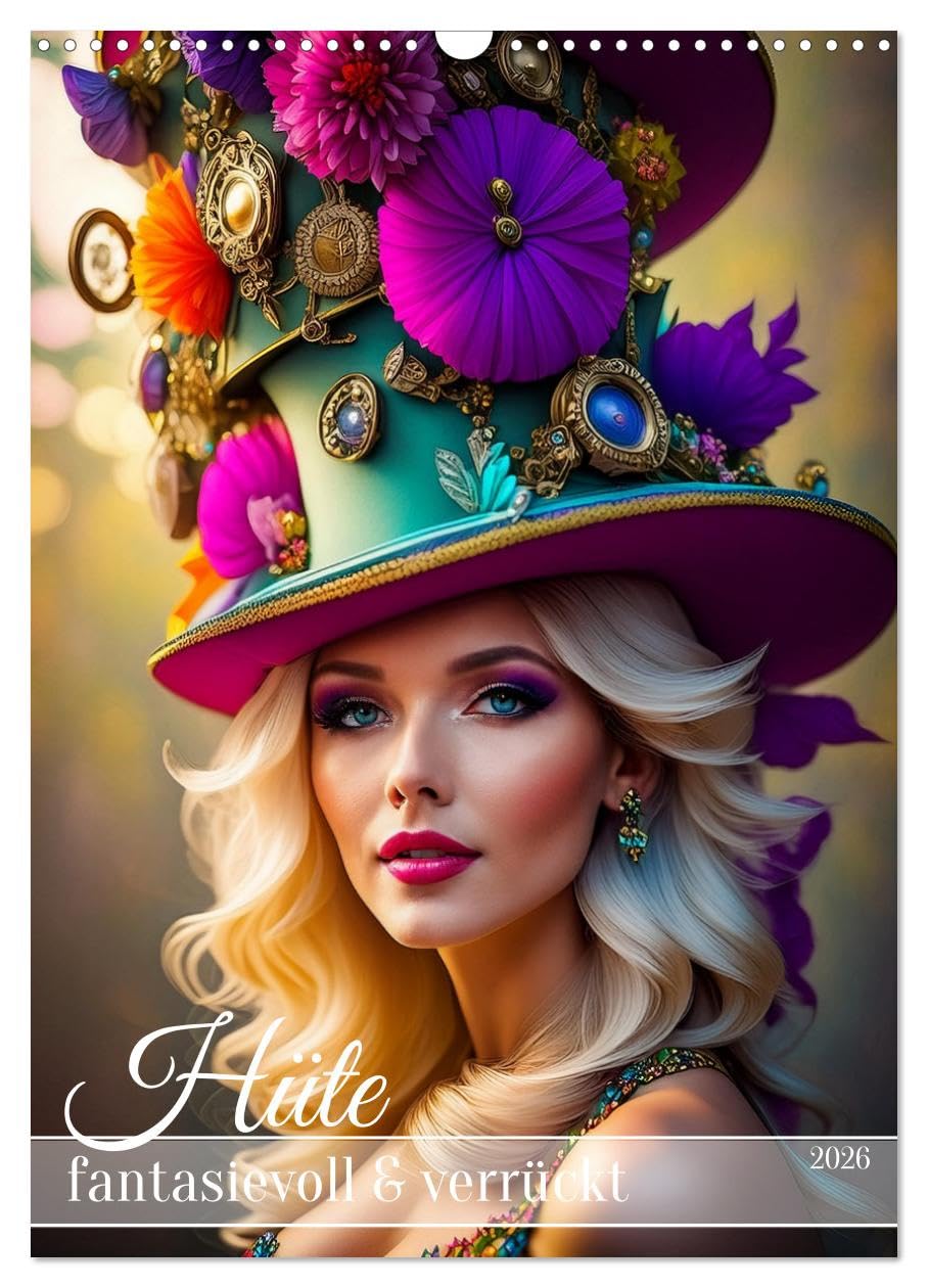 Hats - imaginative and crazy UK-Version (Wall Calendar 2026 DIN A3 Portrait), CALVENDO 12 Month Wall Calendar โ image 1