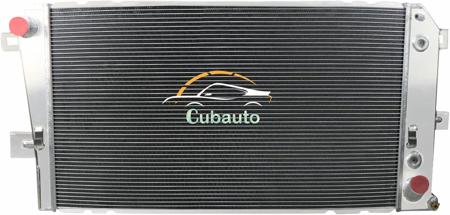 4 Row Aluminum Radiator Compatible with 2001-2005 Chevy Silverado 2500 3500 HD 6.6L Duramax LLY LB7 2002 2003 2004 Radiators