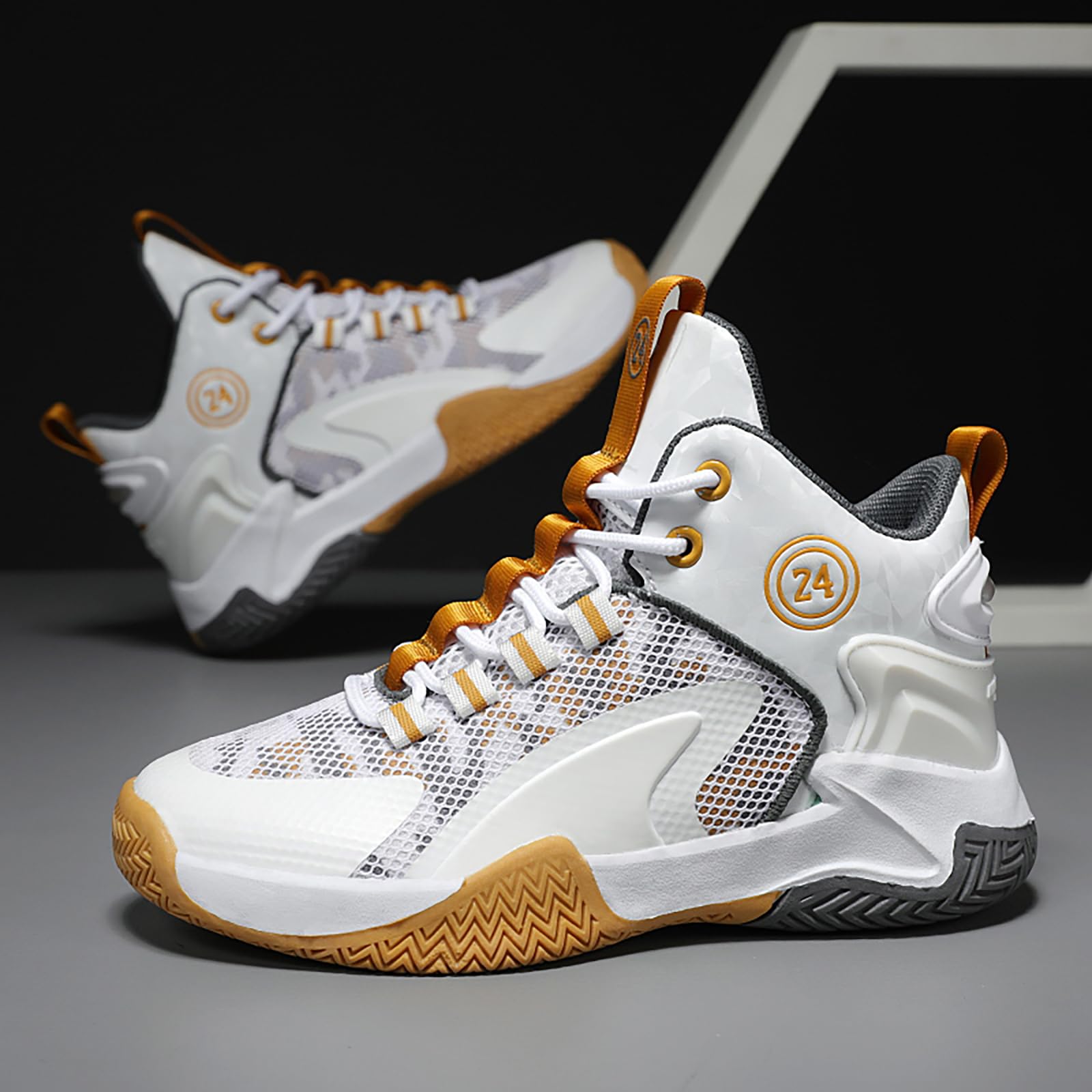 Basketballschuhe Kinder für Jungen Mädchen Sportschuhe Leicht Atmungsaktive Turnschuhe High Top Sneaker