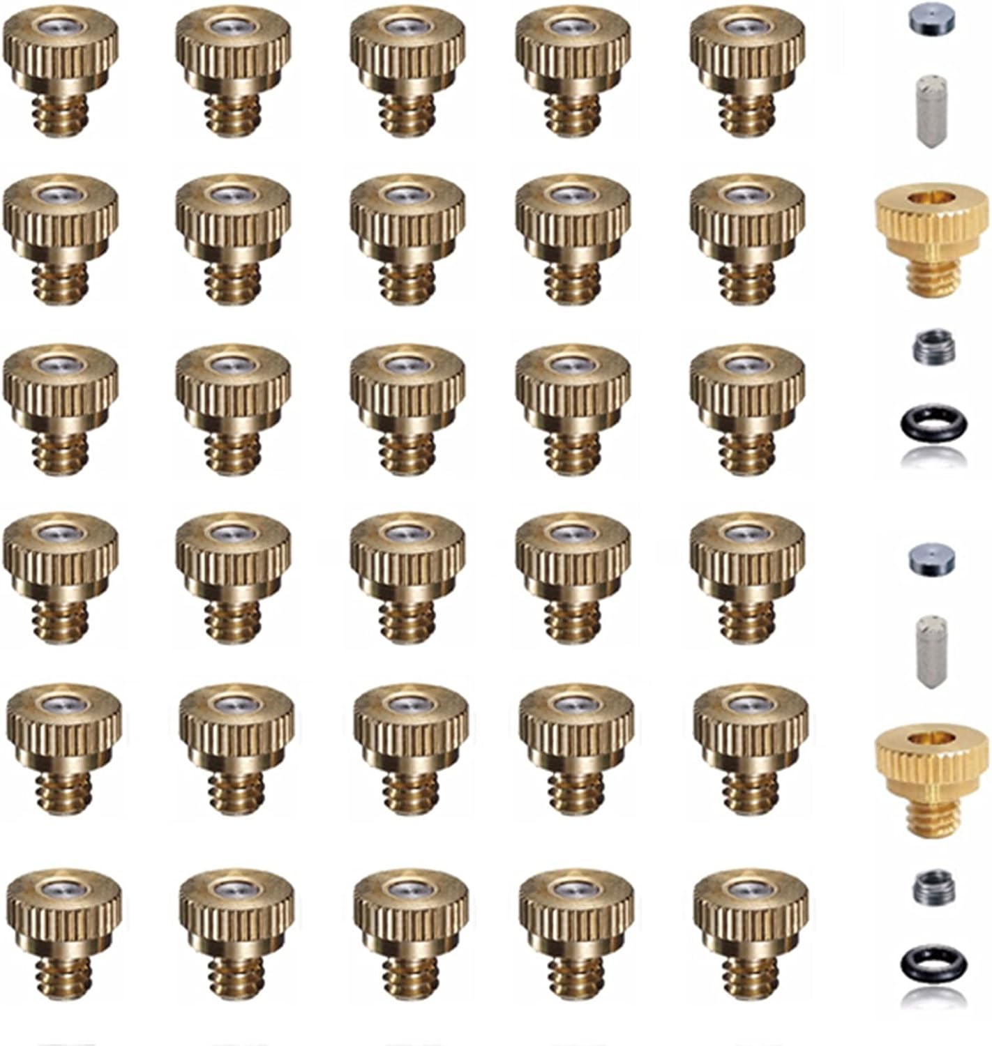 400Pcs Misting Nozzles Kit for Cooling System, Brass Mister Nozzles, Garden Water Mister, Fog Nozzles for Patio Outdoor Misting System (Size : 1mm)