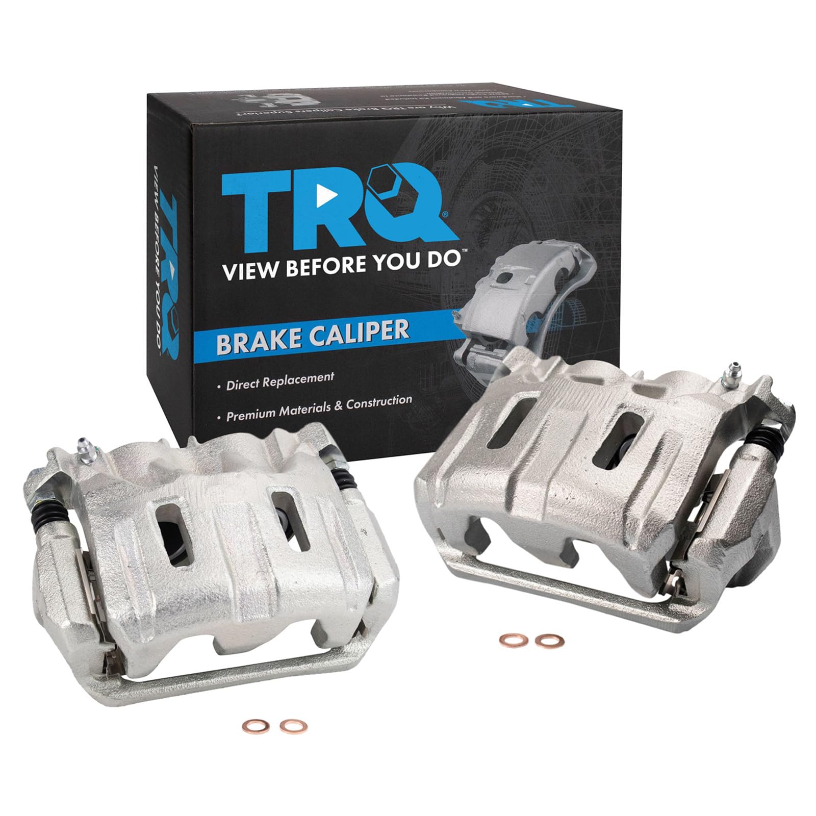 TRQ Front Driver and Passenger Side Brake Caliper Set 2 Piece Caliper
