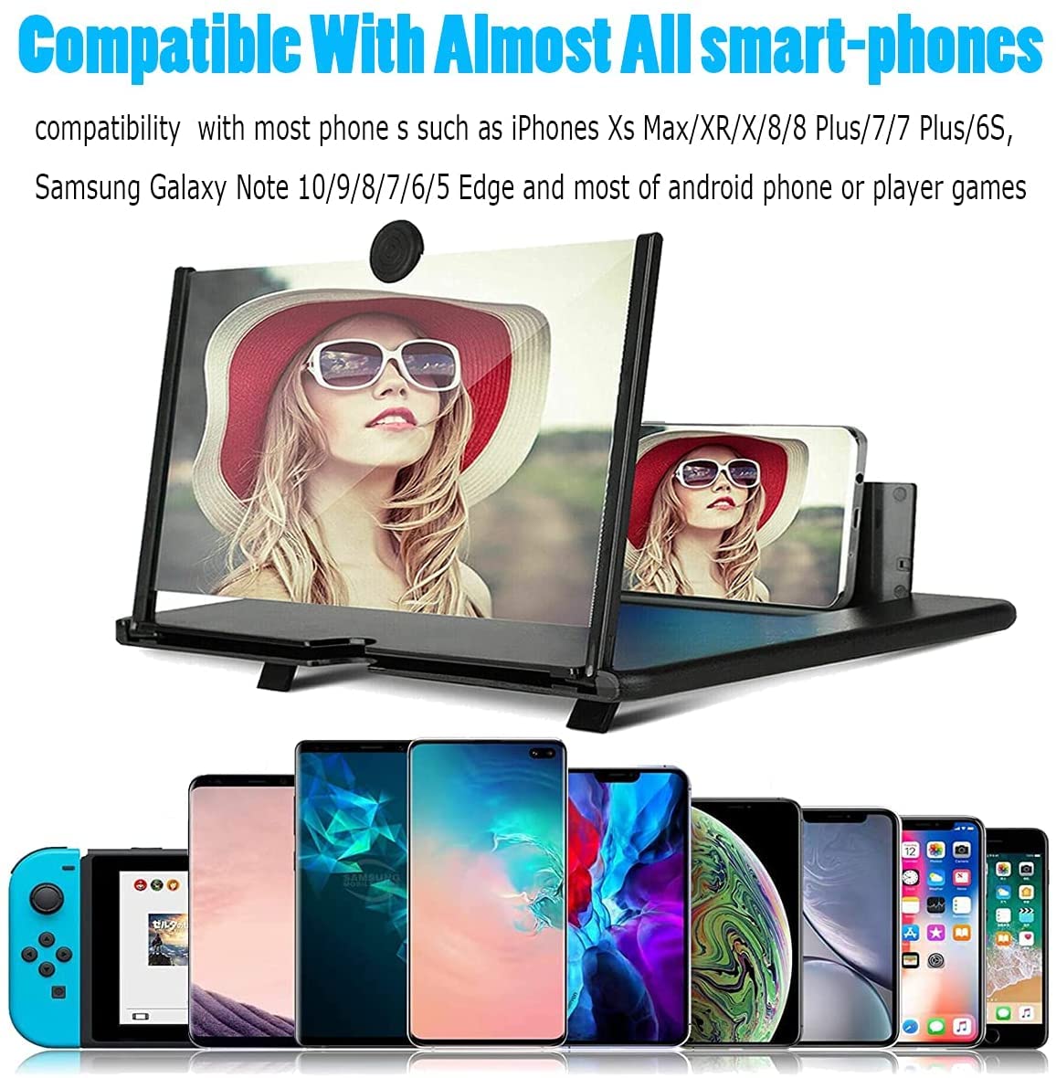 Lente Ingrandimento Schermo Smartphone 16 Pollici &ndash; 3D HD, Pieghevole, Senza Batteria, Per Film E Video