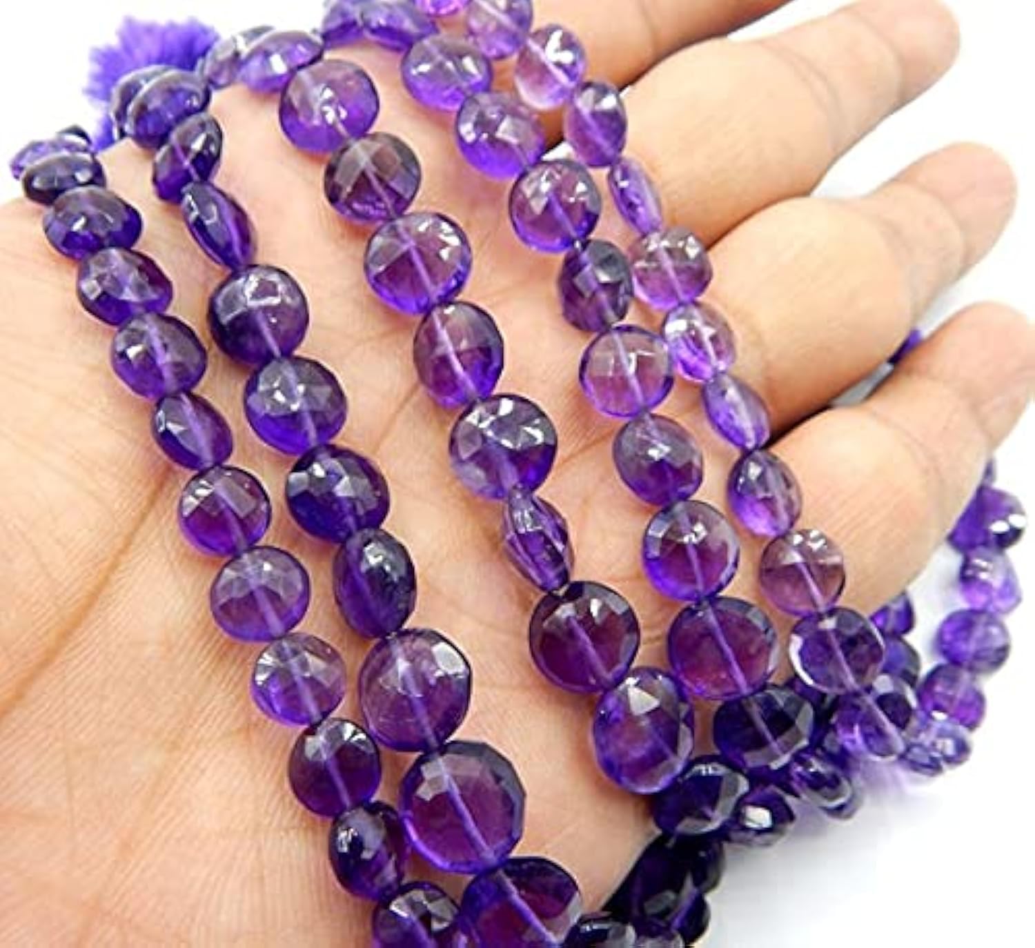 Perles facettées en agave blanc LKBEADS pour un bijou chargé de sérénité et d'amour