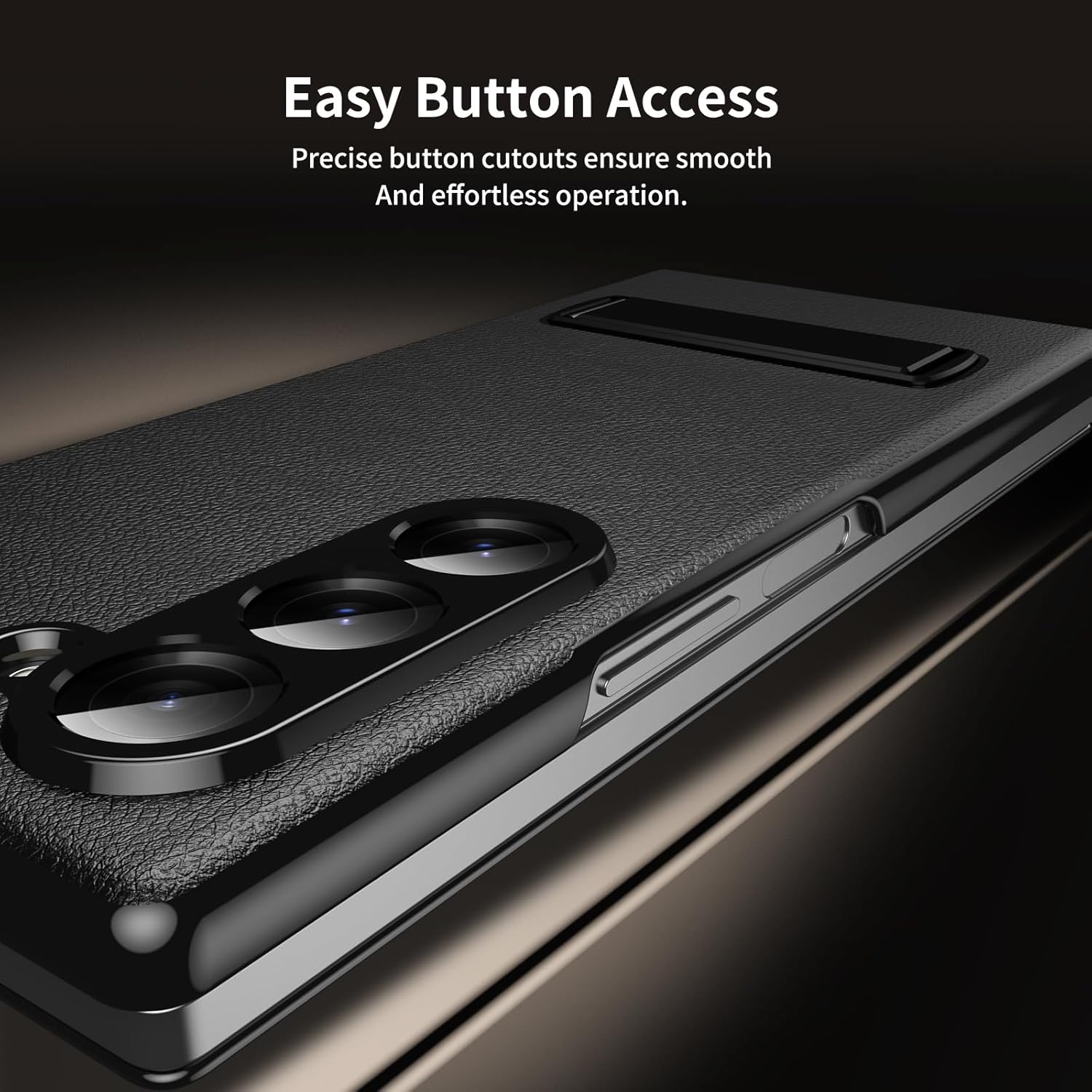 for Samsung Galaxy Z Fold 7 Magnetic Flip Folding Case, Multi-Angle Bracket, High Classy Luxurious Business Leather, Full Body Hinge Protective Slim Cover.