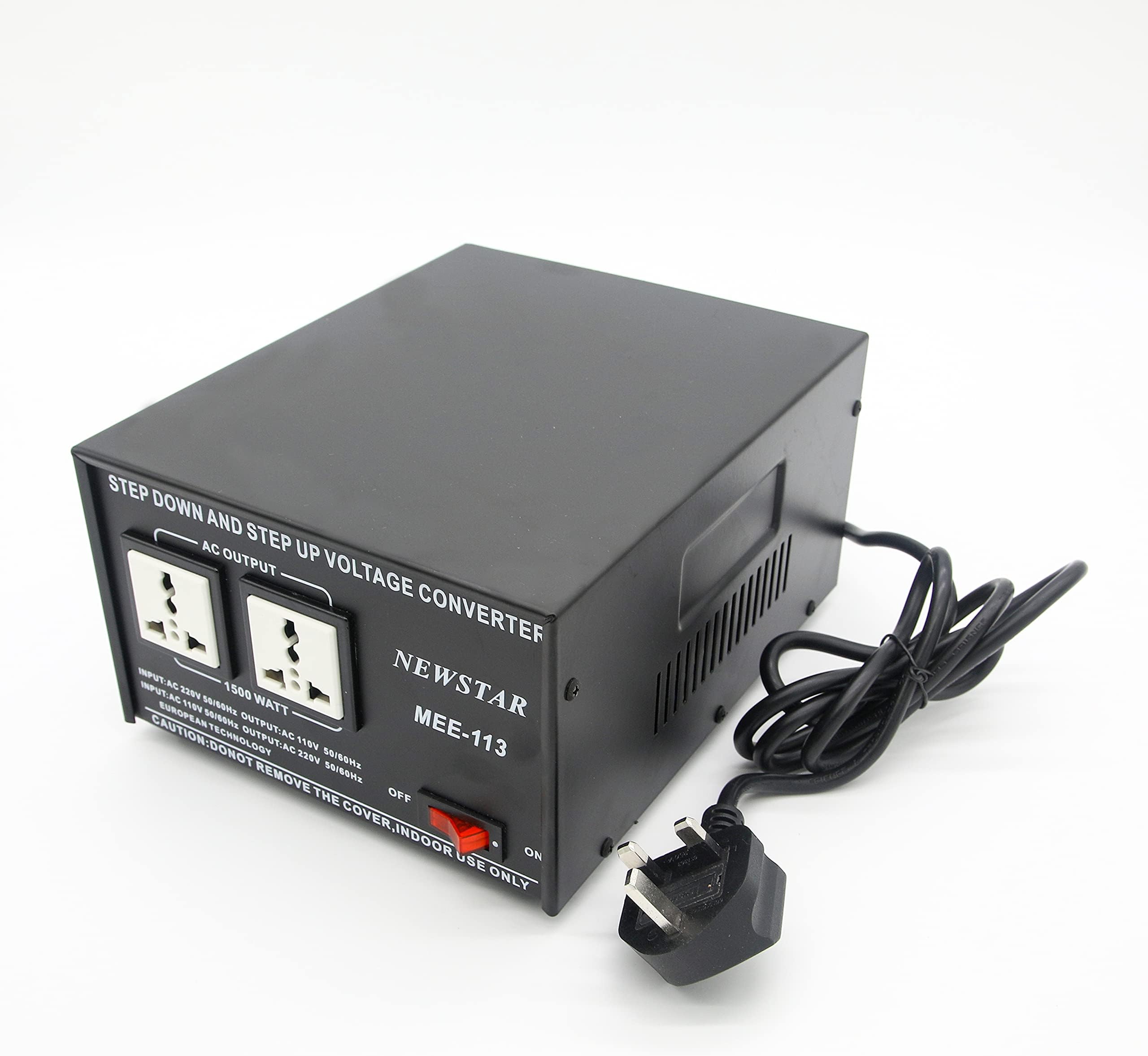 Step Up & Down Transformer 1500 watts Maximum,Power ON/Off Switch, Can be Used in 110 VAC Countries & 220 VAC Countries, Convert from 220-240 VAC to 110-120 VAC & from 110-120 VAC to 220-240 VAC…