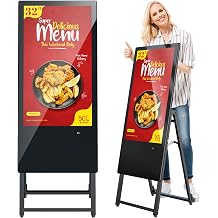 MWE 32 Inch Digital Signage Display, Portable LCD Digital Kiosk Monitor, Advertising Display Poster, Android Kiosk with Auto Media Player, HDMI/USB