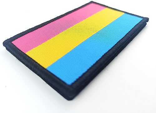 Miniatura 4 de Overdecor Pansexual Pan Pride Flag Parche LGBT Parches tácticos - Cierre de velcro, paquete de 2