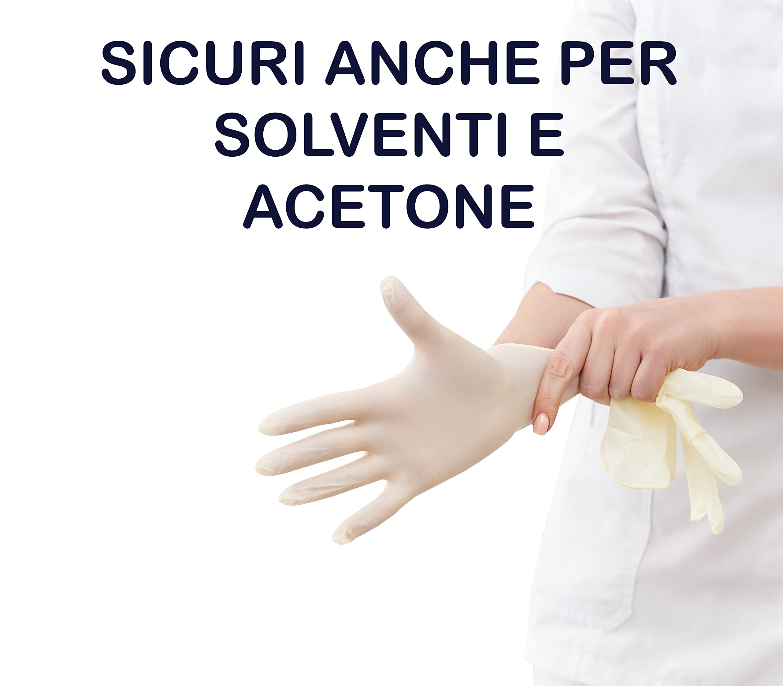 Confezione Da 100 Guanti In Vinile Monouso - Senza Lattice E Polvere, Certificati CE | Taglia L (9-10.5 Cm) - Foto 4