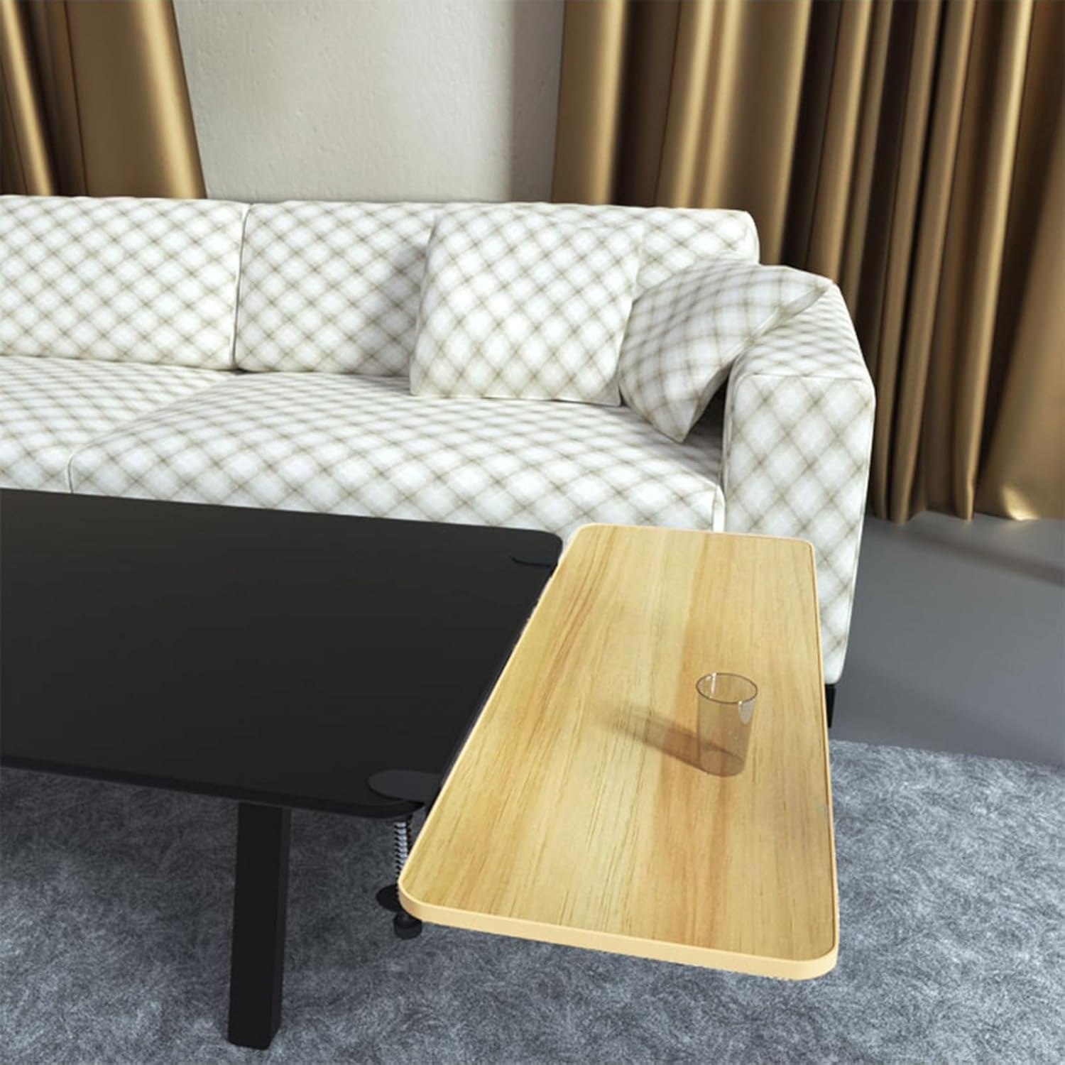 狭い机を拡張して作業効率アップ！机の奥行きを23cm拡張できるデスクエクステンダーを4月5日に発売 | サンワサプライ株式会社のプレスリリース 折りたたみ式デスク拡張棚 - デスクの統合と作業スペースの最適化のためのクランプ式キーボード プラットフォーム K-グレー 68 *