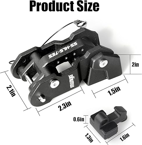 Miniatura 5 de Pestillos de aluminio para capó de repuesto para Jeep Wrangler JK/JKU 2007-2017, JL/JLU 2018+ y Jeep Gladiator 2020+ con diseño pintado y patentado