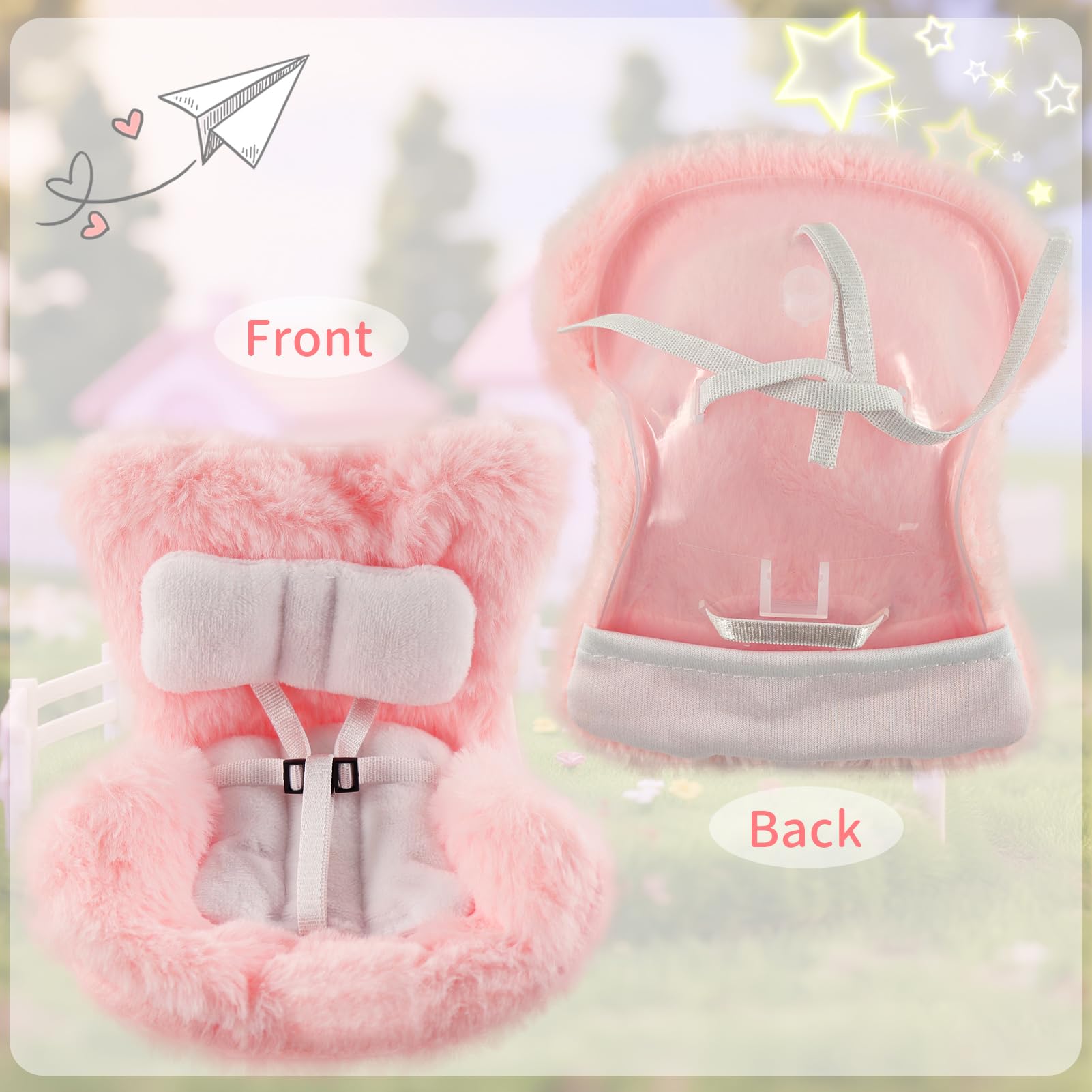 Puppen Autositz Mit Lüftung - Deko Sitz Für Puppen & Plüschtiere