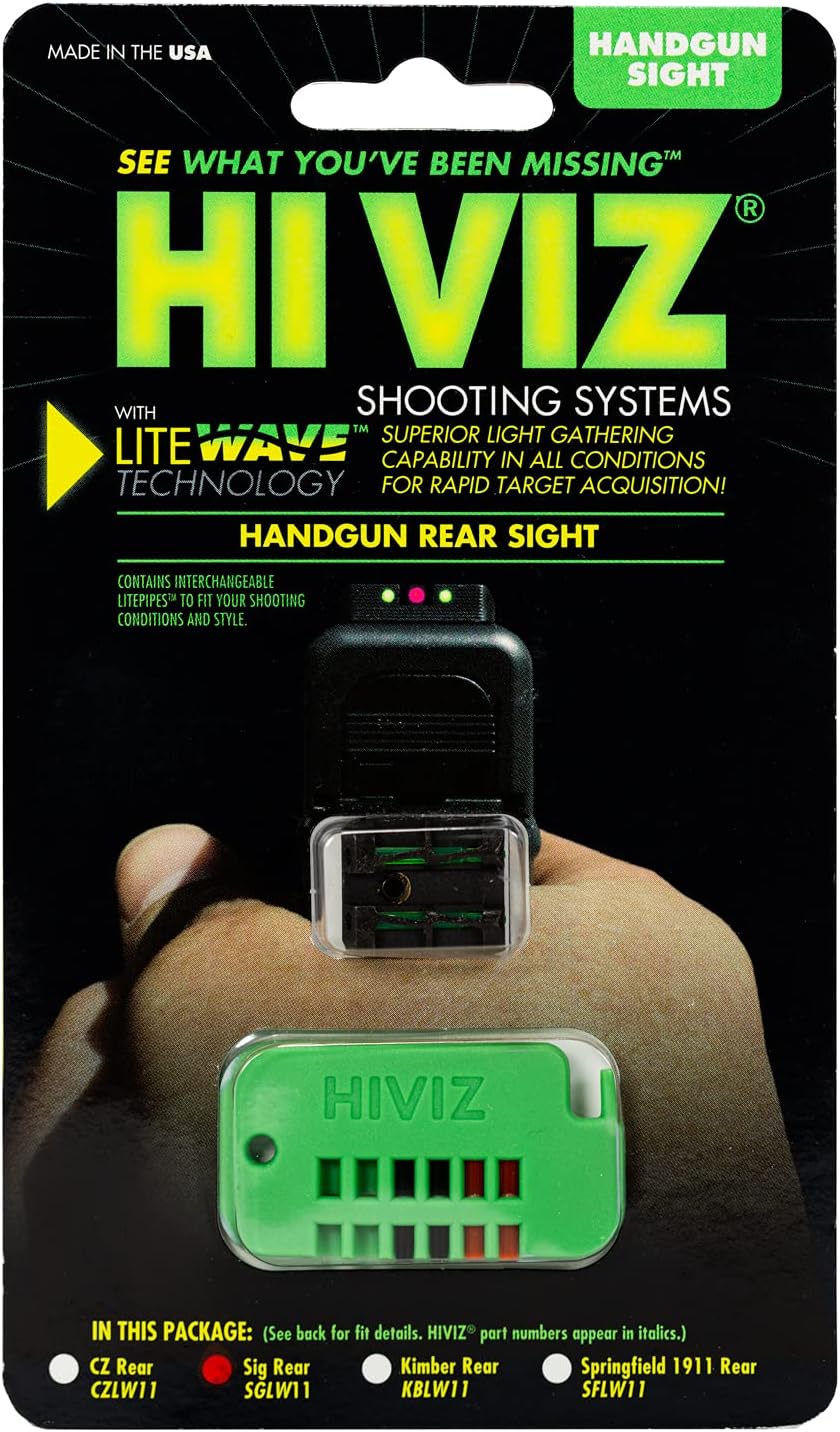 HIVIZ Sight Systems SGLW18, Litewave Rear Sight, Sig Sauer P-Series