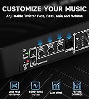 Vista 4 de 1200W RGB Subwoofer, Slim Underseat Car Subwoofer and Amp Package with RGB Beat-Synced Light, Individual Control for Low Pass/Gain/Boost Bass, Deep