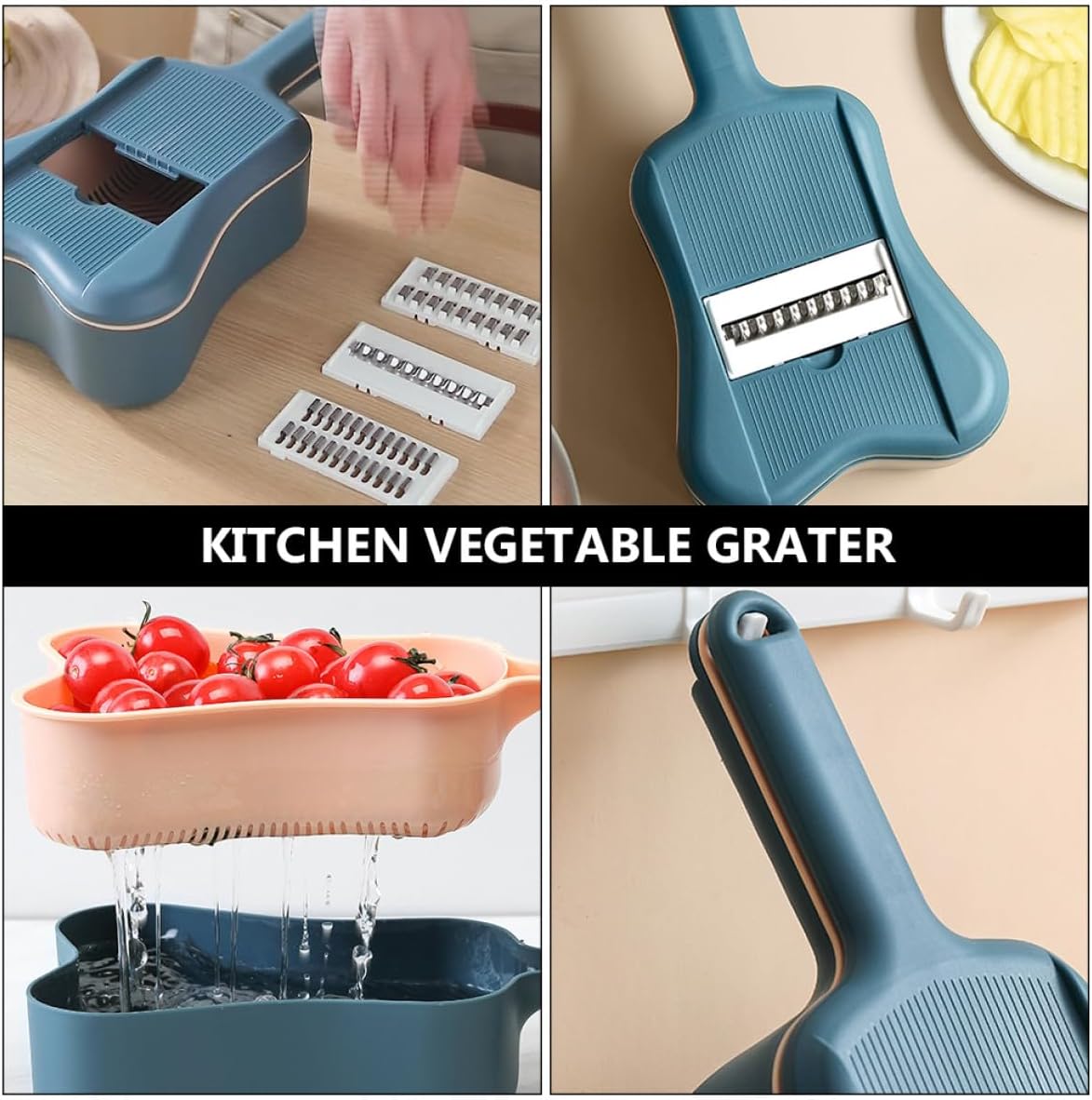 Multifunctional Manual Potato Grater and Vegetable Slicer Stainless Steel Kitchen Food Grater Household Carrot Shaving Machine for Meal Prep and Cooking