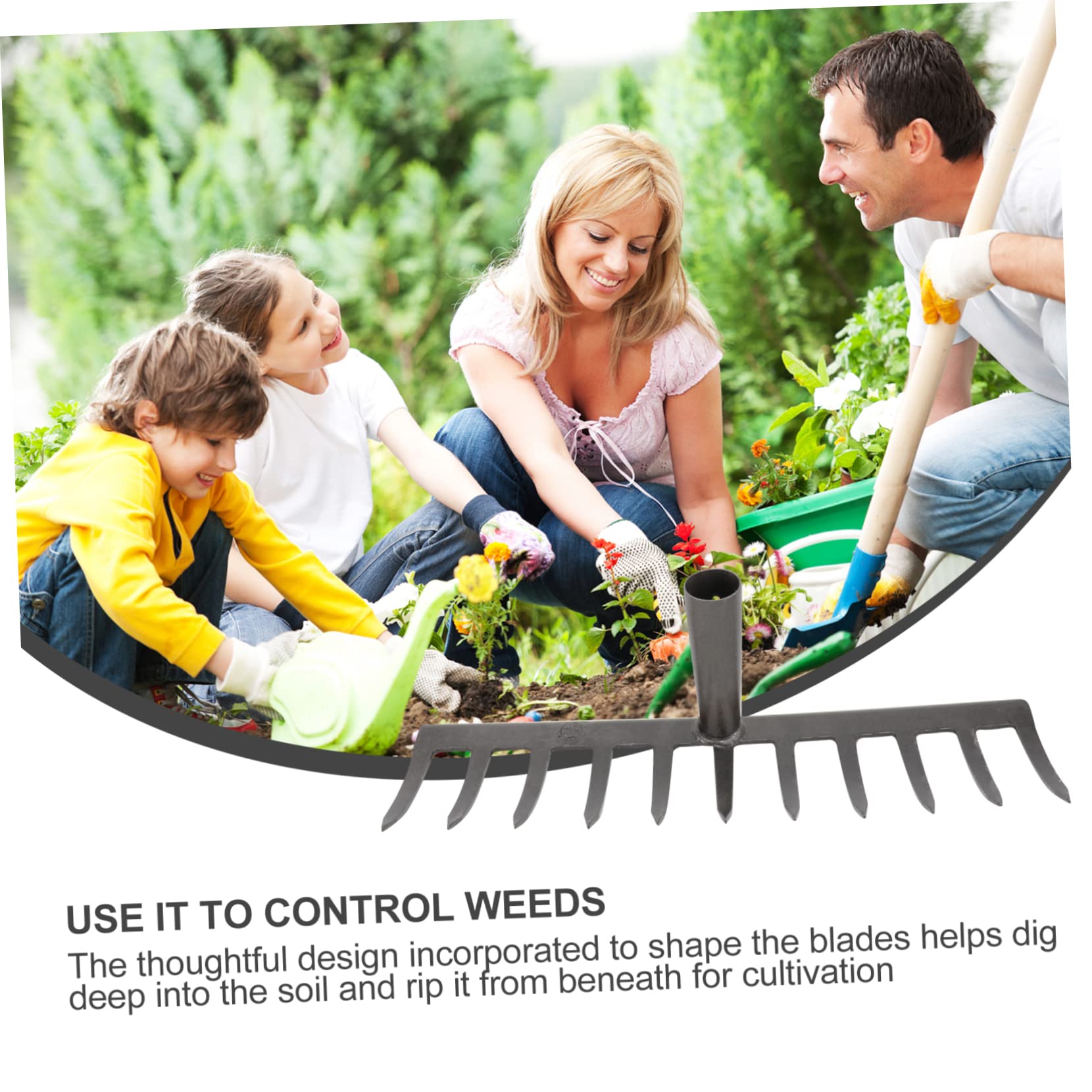1stück Robuster Gartenrechen Praktischer Rechenkopf Für Effektives Jäten Und Bodenbearbeitung Für Gartenarbeit Mit Langlebig Und Strapazierfähig