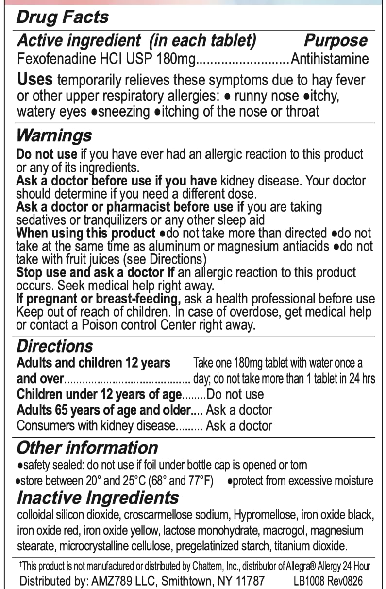 RXZELL Allergy Relief | Fexofenadine HCl 180mg, 24-Hour Antihistamine, Non-Drowsy (30 Count (Pack of 1)) — Amazon image 6