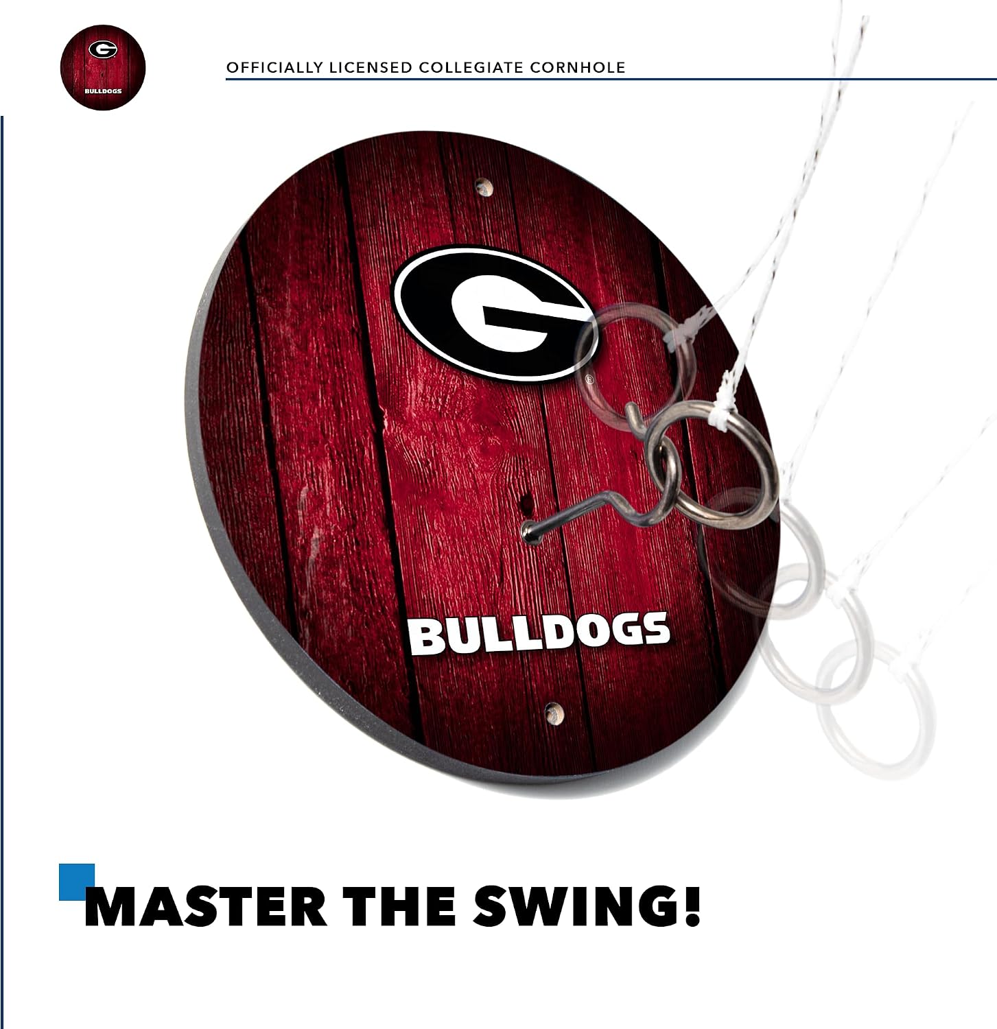 Wild Sports Solid Wood College Hook & Ring Toss Set with Direct Print HD Team Graphics – Easy Hang Hook and Ring Toss Target – Great Gift for Any NCAA Fan!