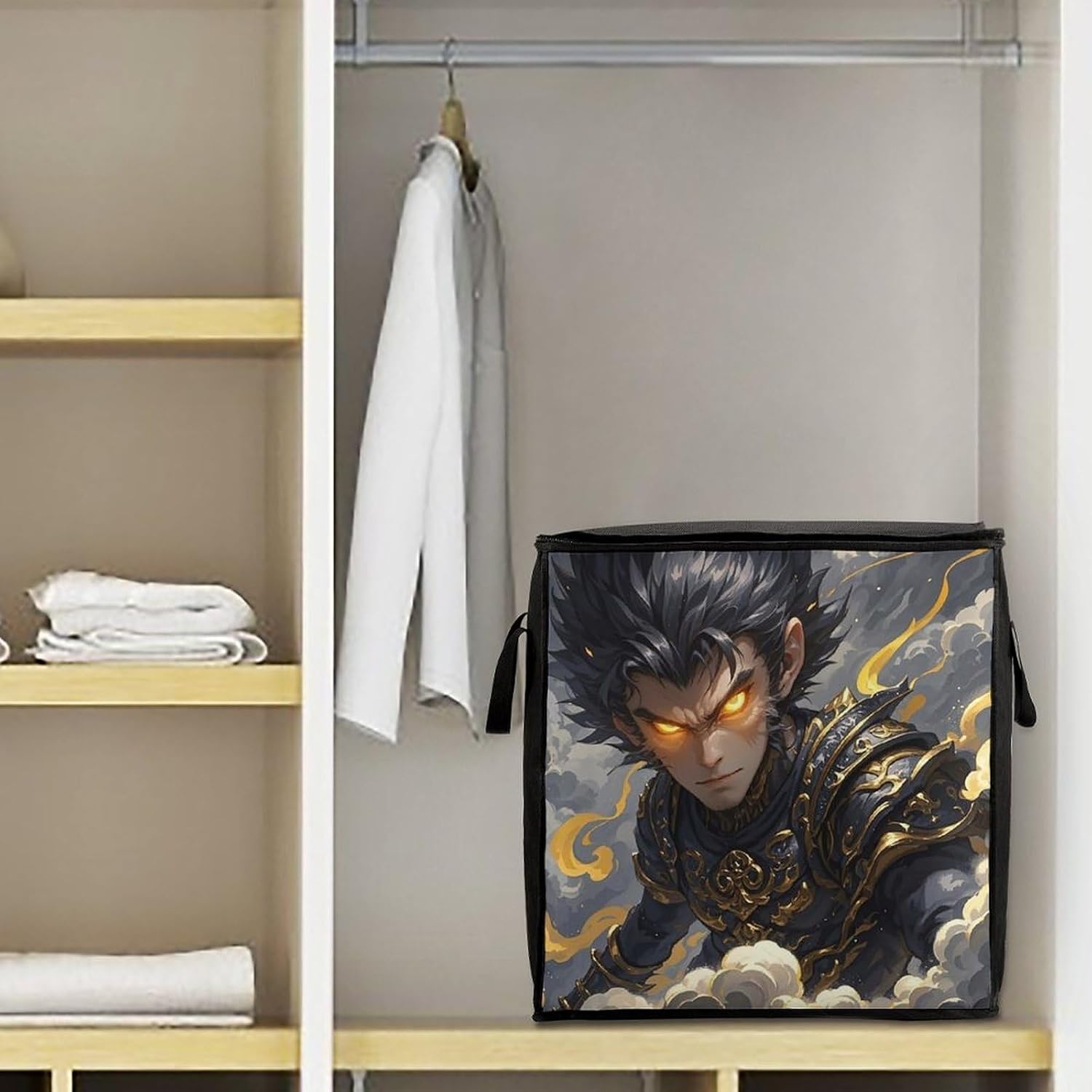 Wukong Monkey Comforter Storage Bag Moving Bag | Clothes Storage Bins-70L,Moving Bag With Dual Handles For Easy Carrying, Zipper Design Durability for Home,Bedroom,Closet