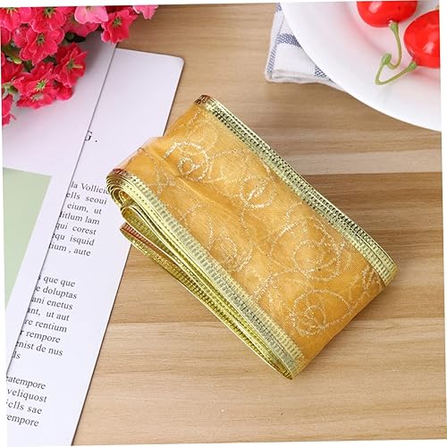 Miniatura 7 de NOLITOY 4 rollos de cinta de Navidad para regalos, cinta de Navidad a cuadros, cinta de envoltura de regalos, cinta de grogrén de Navidad, cinta de