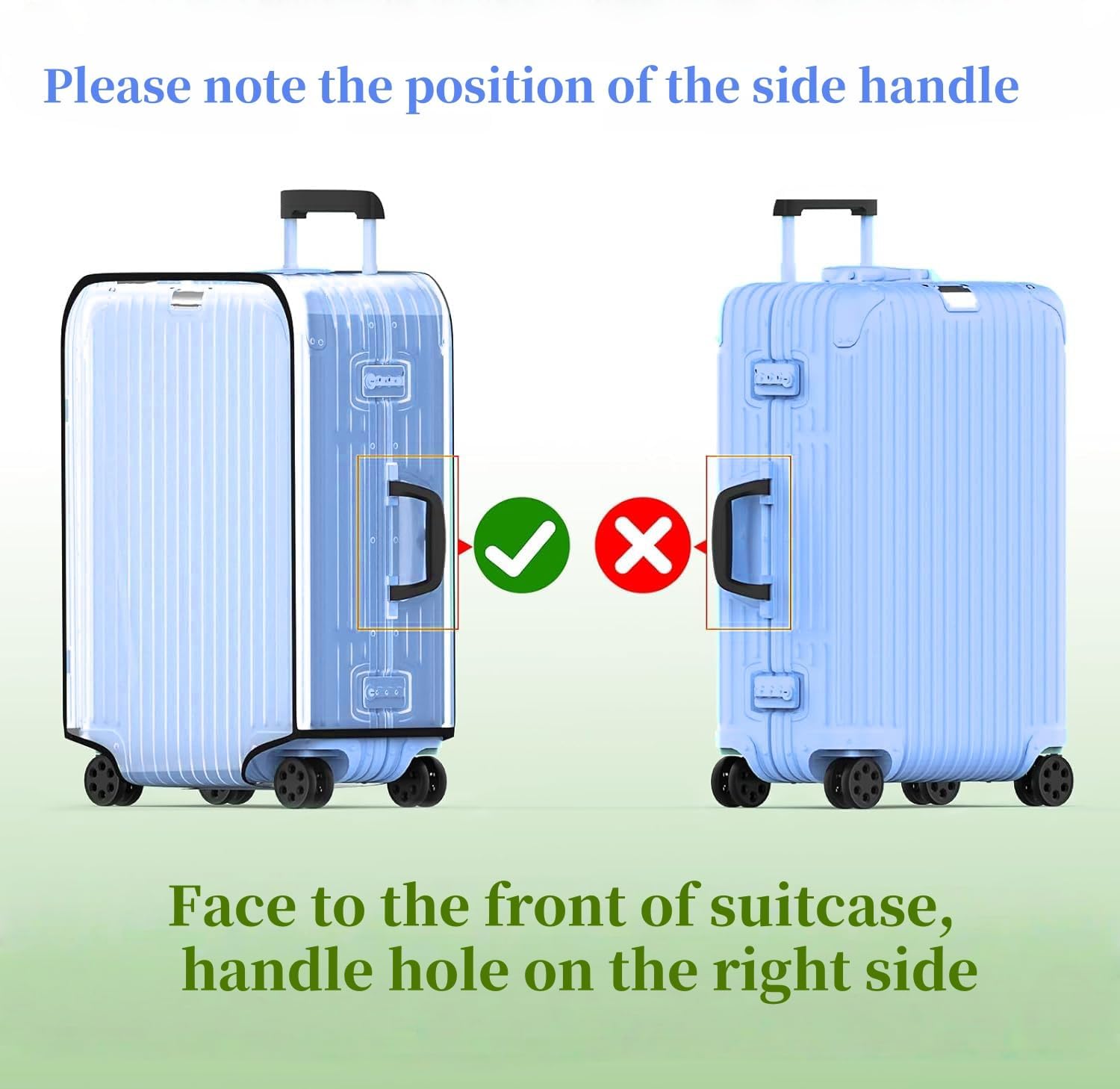 Luggage Cover Clear PVC Suitcase Cover Thick Transparent Waterproof Suitcase Protector for 20"/24"/28"/30" inch - Image 6