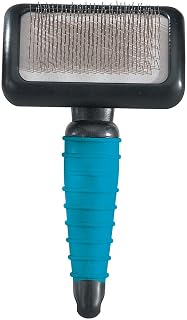 Master Grooming Tools Ergonomic Slicker Brush for Dogs - Medium 4x2.5in Professional Grooming Tool with Rubber Handle