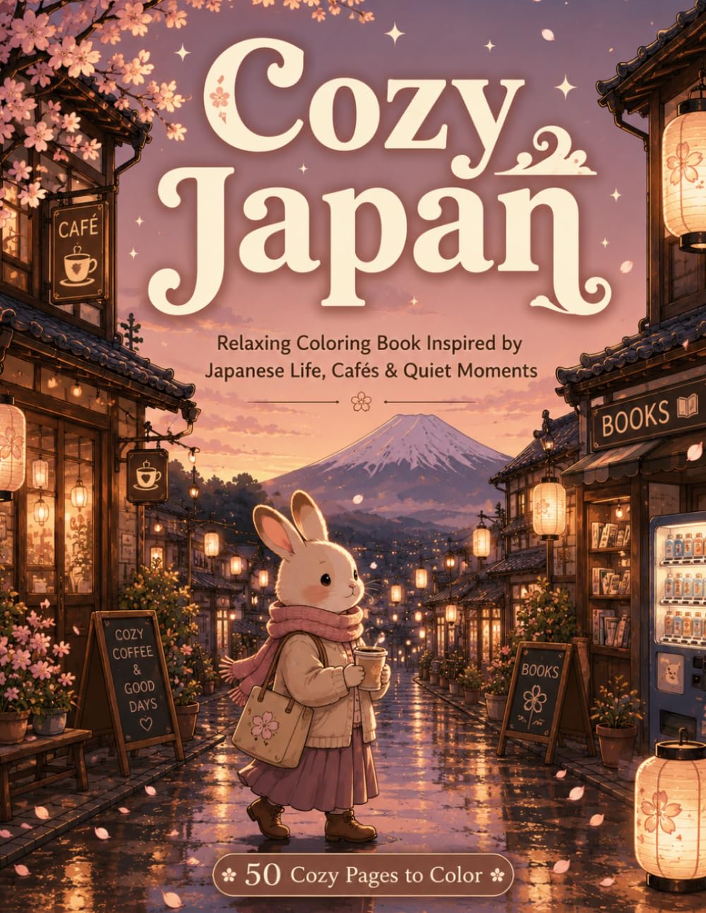 Cozy Japan: Relaxing Coloring Book Inspired by Japanese Life, Cafés & Quiet Moments